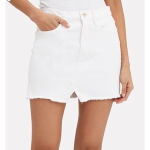 Frame Le Mini White Denim Skirt